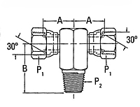 2254 NPSM X External Pipe Tee